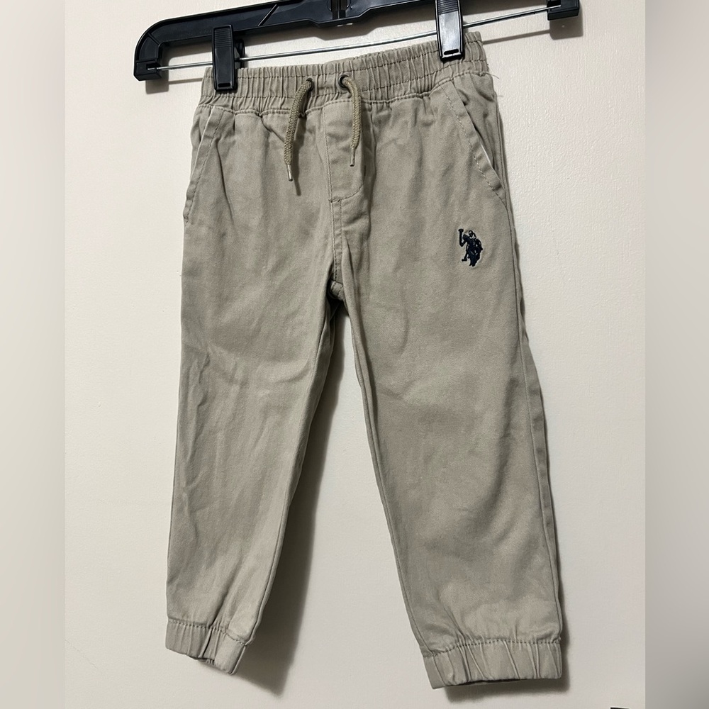 U.S. Polo Assn. Toddler tan Khaki Joggers 2T boys dress pants preppy